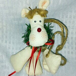 Rudolph the Red Nose Reindeer Silver Jingle Bell Christmas Ornament 7" Tall